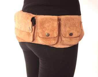 suede waist bag