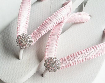 Women's Pinks Flip Flops, Cariris Slim Line Flip Flops, Bridesmaid Flip Flop, Bridal Flip Flops, Wedding Flip Flops