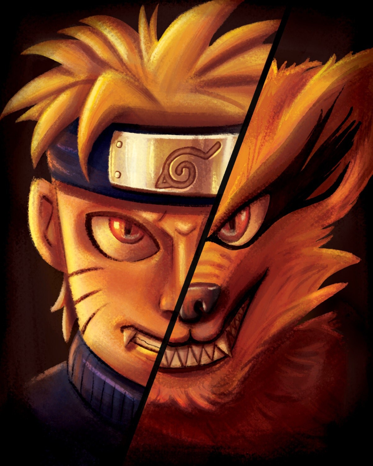 Half naruto half kurama