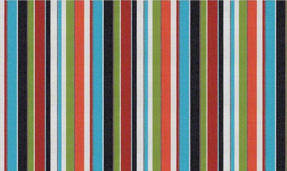 Sunbrella Carousel Confetti Stripe Fabric Fabric By The Yard