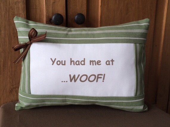 woof dog pillow