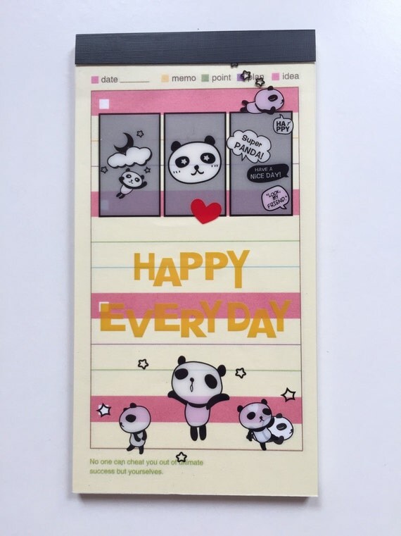 Kawaii Panda Memo Pad by BonBonsKawaii on Etsy