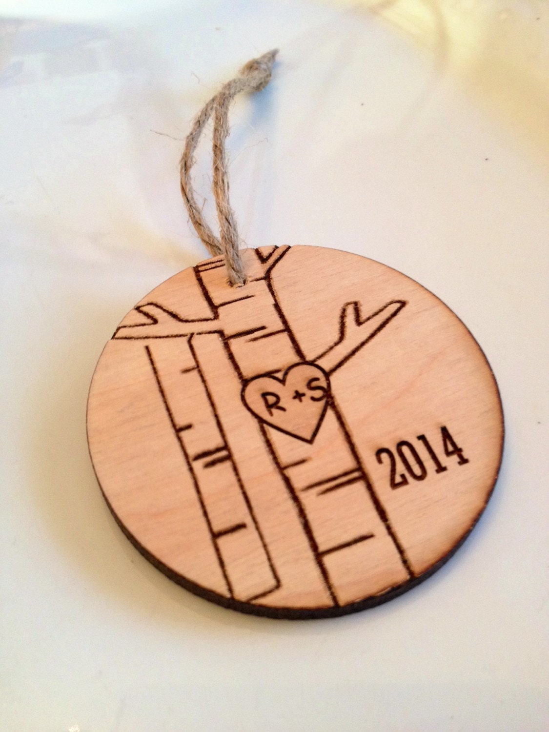 Personalized Christmas ornament engraved by Sweetpinehills on Etsy