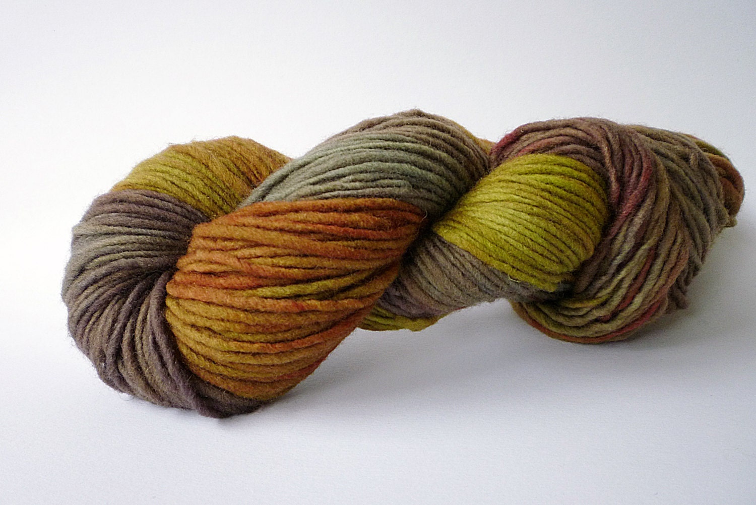 Hand Dyed Yarn Worsted Weight Yarn Single Ply Yarn