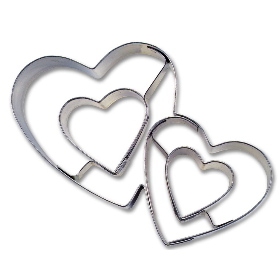 STADTER / Cookie cutter / DOUBLE HEART / Metal by StaceyDecor