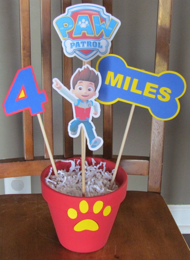 Paw Patrol Party Centerpiece By Milesofcreations On Etsy 8133