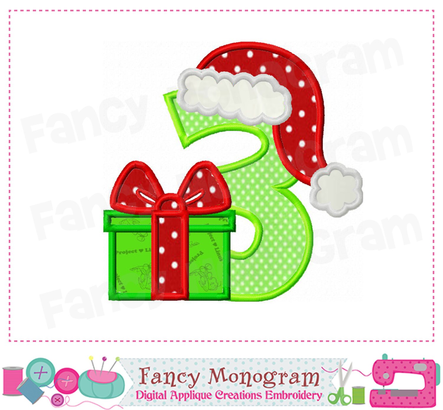 christmas number 3 applique3birthday number 3 christmas number 3 applique3birthday number 3