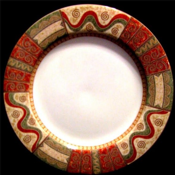 Epoch CAPE TOWN E818 Lot of 2 Dinner Plates Geometric Design