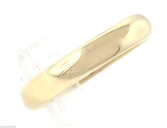 Authentic Men's Tiffany  Co. 14K Yellow Gold 4.5mm Wedding Band Ring