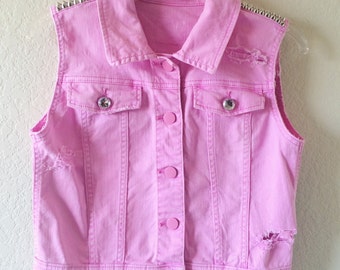 Punk Pinstripe Long Tail Vest main image 0