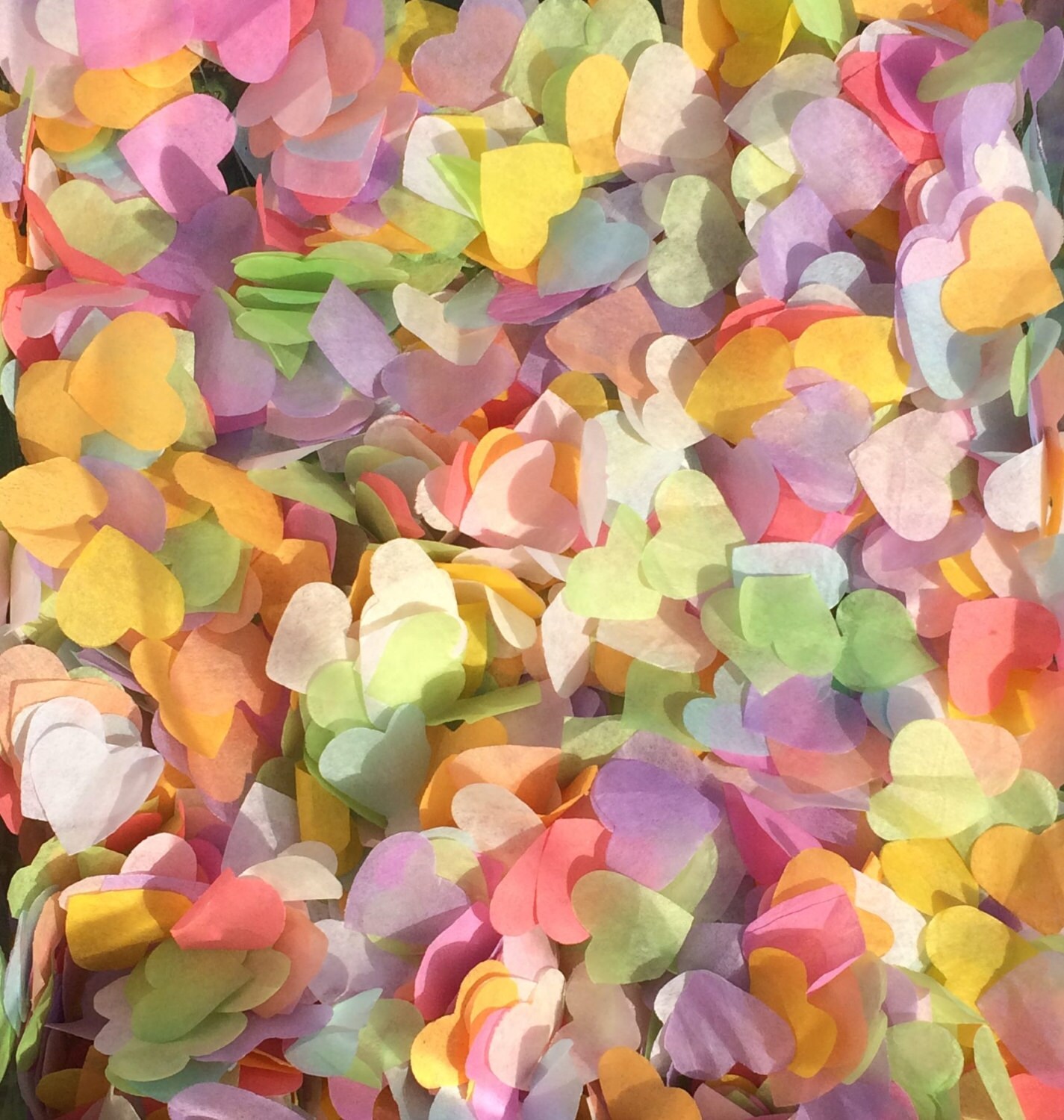Biodegradable Wedding Confetti Rainbow Hearts by ConfettiLaneUK