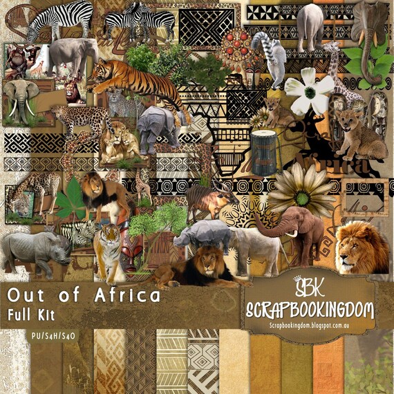 African Digital Scrapbook Kit OUT OF AFRICA by Scrapbookingdom