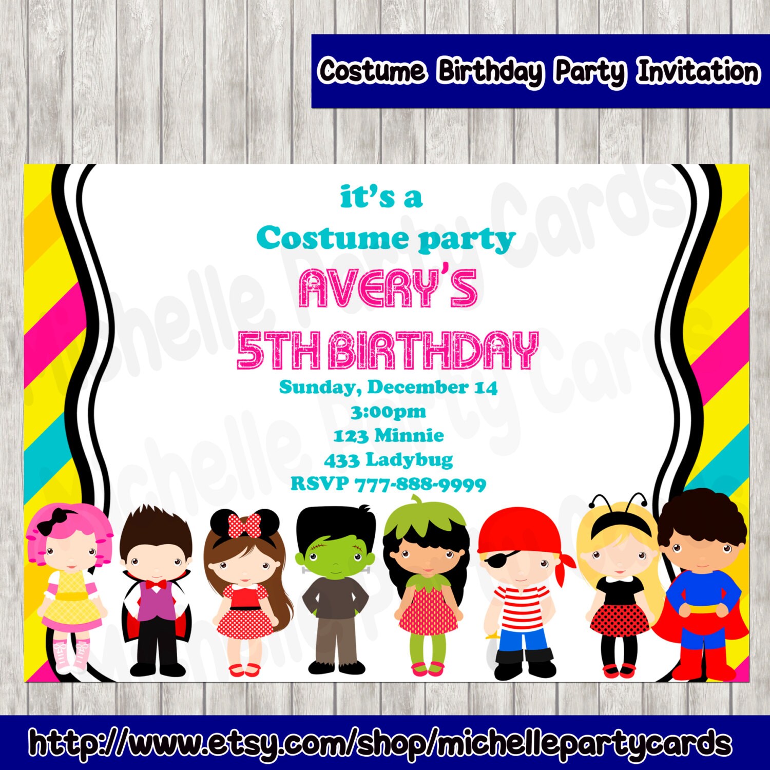 Costume Birthday Party Invitations 4