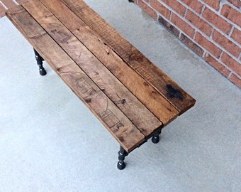 Two Are Better Than One Reclaimed Wood Bench