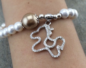 DIMACCI Bracciale Pony In Acciaio Inox E Nylon | Regolabile, Fatto A Mano In Germania, Gioiello Per Amanti Dei Cavalli - 2