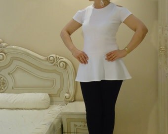 Peplum blouse/ Oversize T-Shirt blouse tunic TOP Asymmetrical tunic extravagant top / All sizes available Us Uk Eu