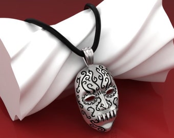 Bellatrix Lestrange Pendant Necklace Death Eater Harry Potter Movie Deathly Hallows .925 Sterling Silver