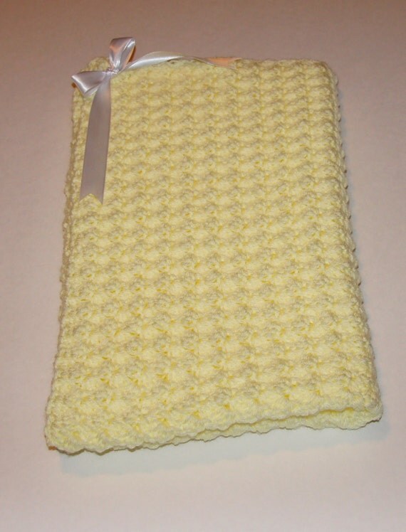 Yellow Baby Blanket by HandCraftedforBaby on Etsy