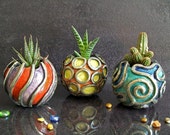 ceramic raku planter for flower and succulents - small planter