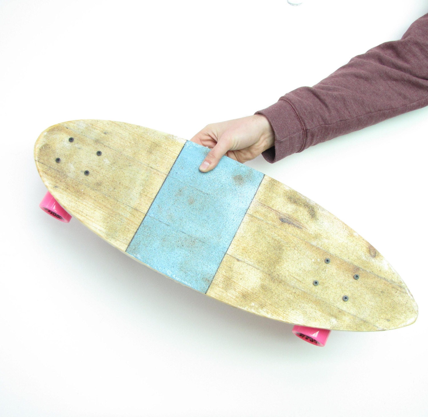 recycled pallet wood longboard skateboard handmade with