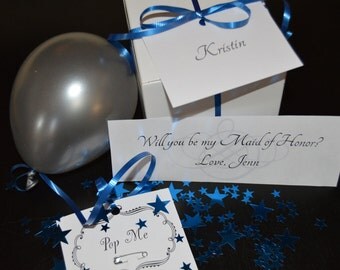 Will You Be My... Balloon Pop Box - Ask Bridesmaid/Maid of Honor to be in your wedding - Pregnancy Announcement - Gender Reveal - Prom Date