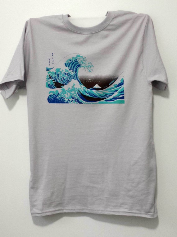 The Wave T shirt Reproduction of Hokusai's The Great