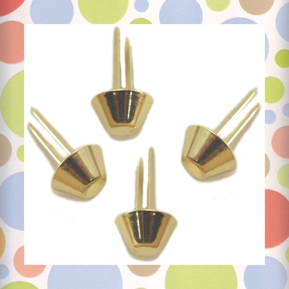 14 mm Purse Feet Handbag Bottom Studs Brass Finish 4