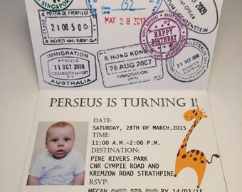 Safari Passport Invitation Template 5