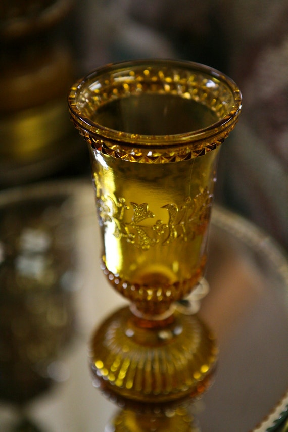 Items similar to Gold Glass Vase on Etsy