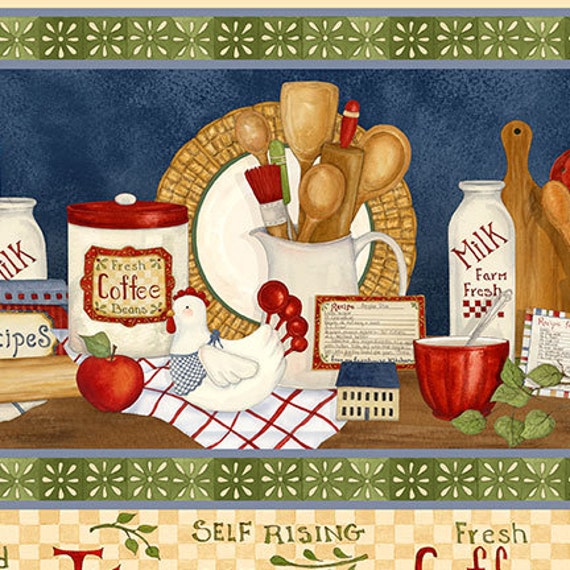 My Farmhouse Kitchen Border Stripe Fabric