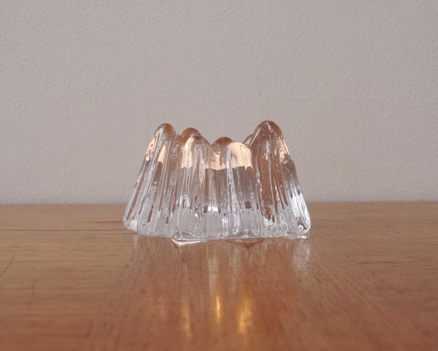 Nybro Sweden Volcano Candle Holder Rune Strand Design