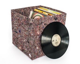 Vinyl storage, record storage, CD storage, felt box, felt storage box, storage bin, storage basket, felt bin, Gopher