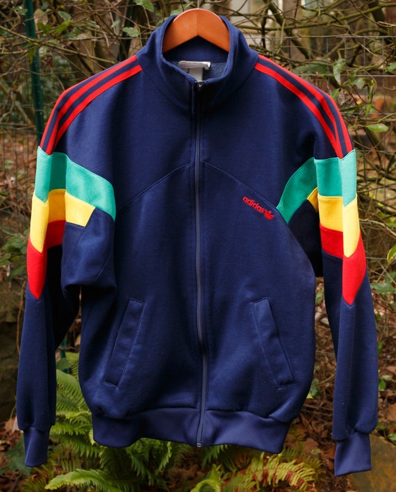 blue and yellow adidas jacket