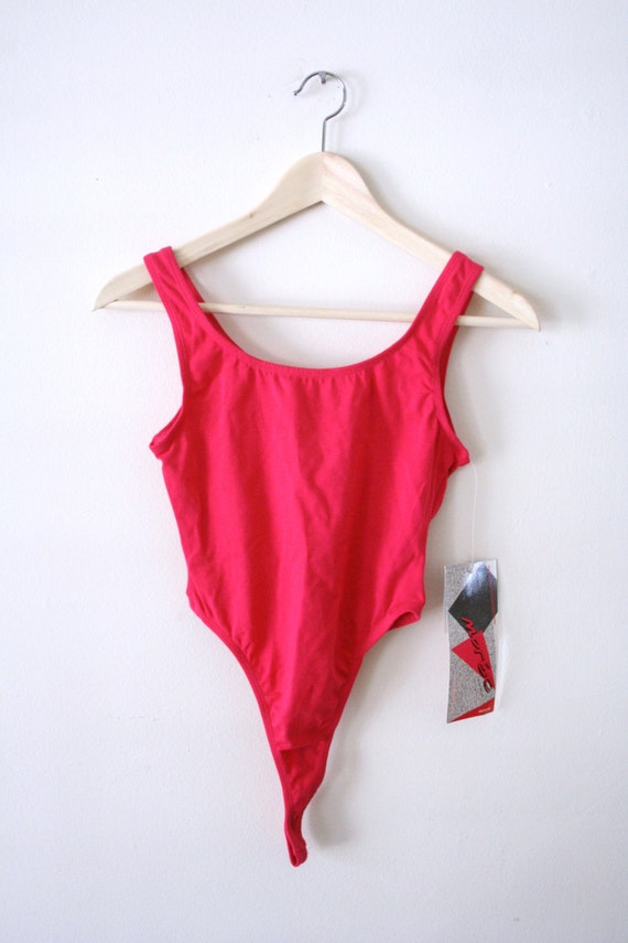 80s Deadstock Jacques Morét Thong Leotard Hot by DownHouseVintage