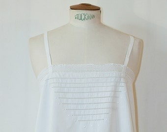 60s White Camisole dress