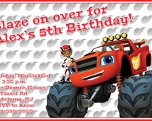 Popular items for blaze invitation on Etsy