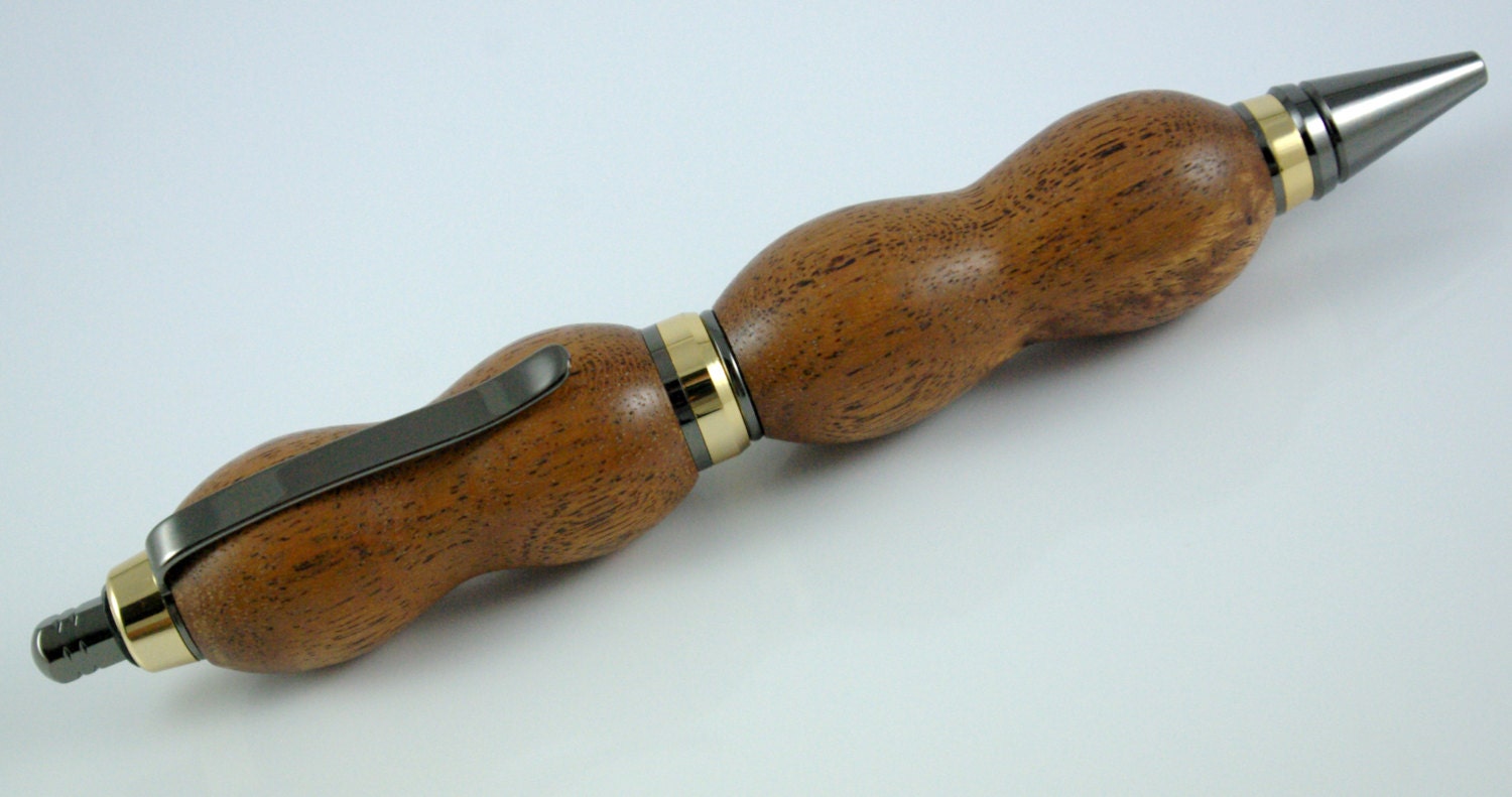 Hawaiian Kiawe wood with 24kt Gold & Gunmetal Click by ArtsySAHD