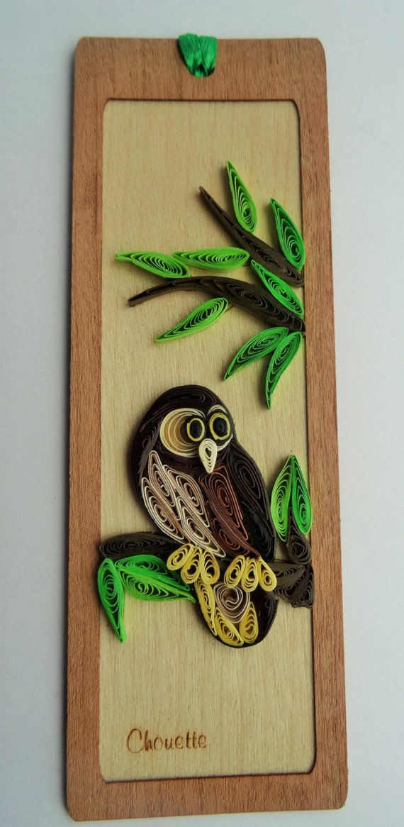 Items similar to Bespoke Owl quilling bookmark. Handmade item, quilling
