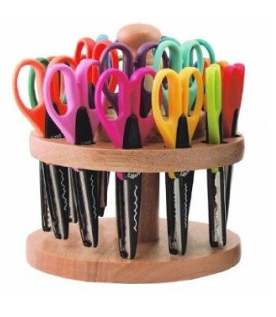 Kraft Edger Rotating Scissor Rack with 18 by JackyInABox on Etsy