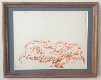 Music Print, Free US Shipping, Zoran Antonio Paysage Dalmate, Original Lithograph, Gallery of France,MCM Print, Greeting Card, New Year 64