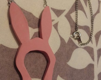 Louise Belcher Inspired Bunny Ear Hat Necklace/Pin