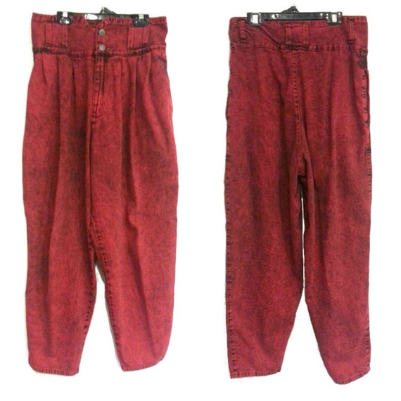 90's Vintage High Waisted Parachute Pants Soft Pants