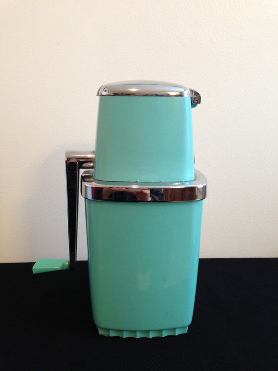 Antique Ice Crusher Sears light blue and steel by ShopLaBellezza
