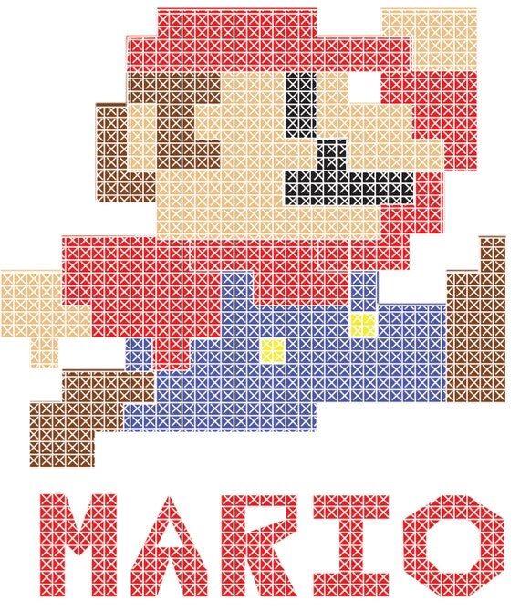 Nintendo Super Mario Pixel Mario Mario Wall Art by RonohDesigns