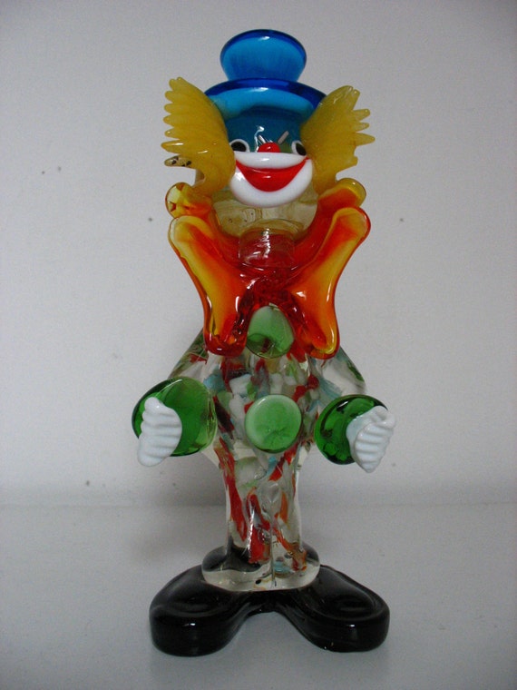 Italian glass Murano Clown.