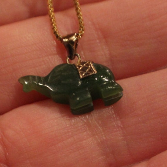 Jade elephant Necklace by BeGlitzy on Etsy