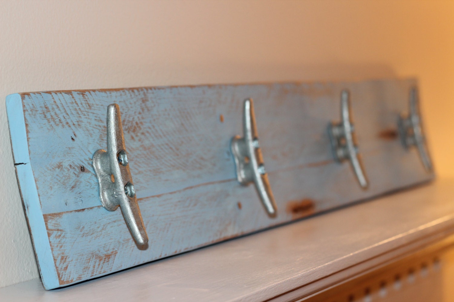 Nautical Boat Cleat Rack Coastal Wall Hook Rack Dock Clear