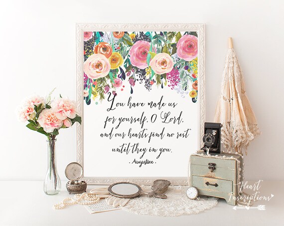 Christian Quote Printable Saint Augustine You by HeartInscriptions