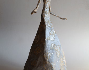 Doll Sculptures Wire Decor Doll Decoration Paper Mache Art