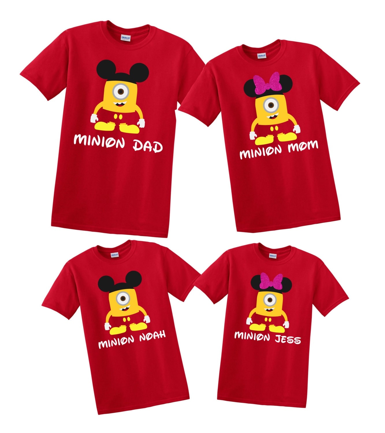 mom and dad minion shirts